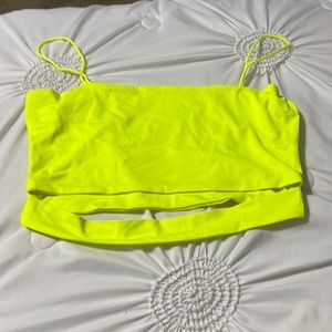 shein crop top ( neon yellow )